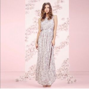LC Lauren Conrad Runway Pleated Maxi Floral Dress 
Size 10